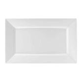 12.75" White Rectangular Plastic Plates (120 Count) - Yom Tov Settings